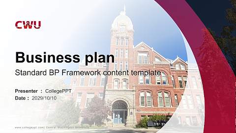 Central Washington University Competition/Entrepreneurship Contest PPT Template