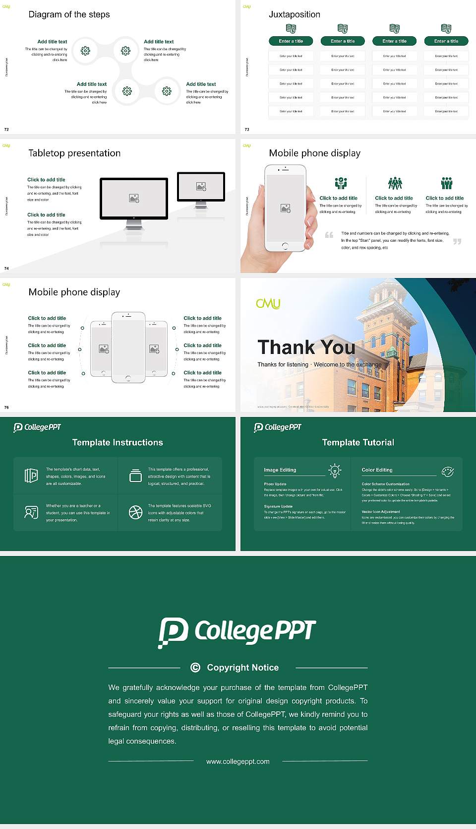 Central Methodist University Competition/Entrepreneurship Contest PPT Template16:9 ratio PPT effect preview image9