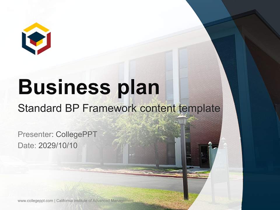 California Institute of Advanced Management Competition/Entrepreneurship Contest PPT Template4:3 ratio PPT effect preview image9