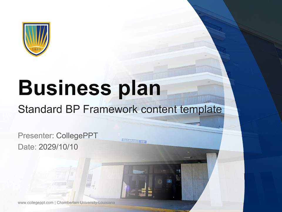Chamberlain University-Louisiana Competition/Entrepreneurship Contest PPT Template4:3 ratio PPT effect preview image9