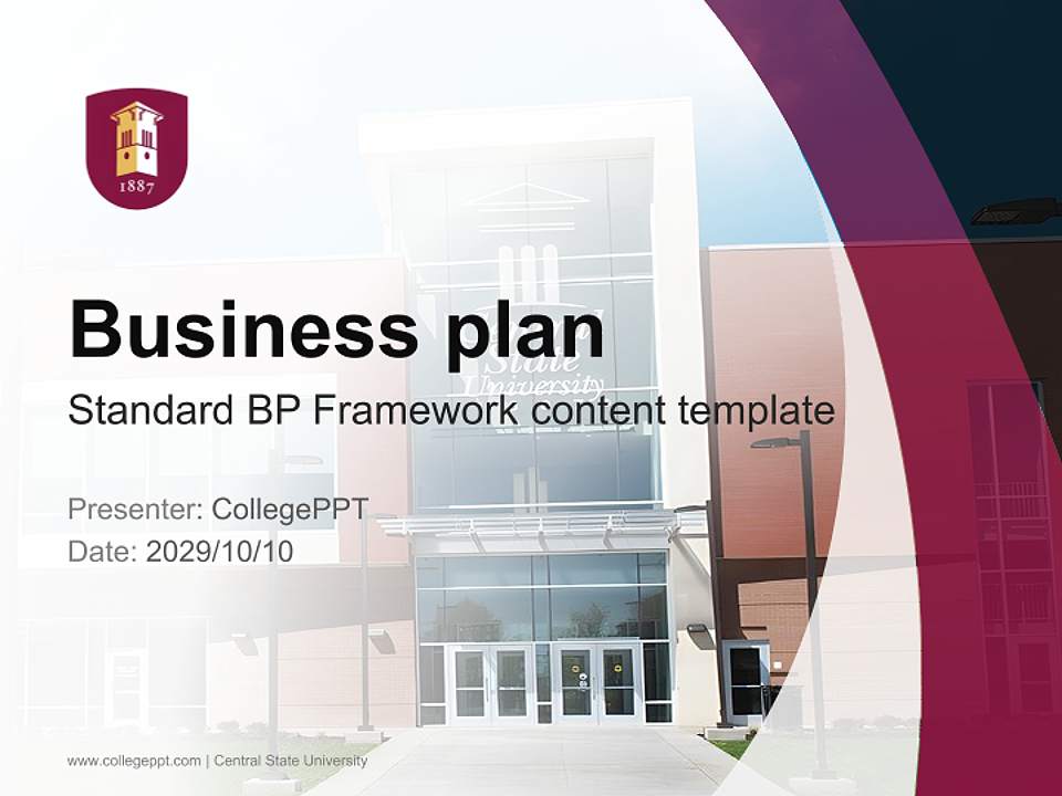 Central State University Competition/Entrepreneurship Contest PPT Template4:3 ratio PPT effect preview image9