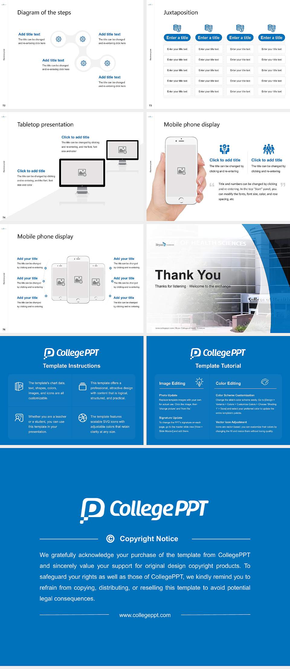 Bryan College of Health Sciences Competition/Entrepreneurship Contest PPT Template4:3 ratio PPT effect preview image9