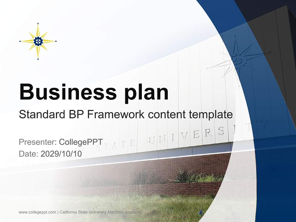 California State University Maritime Academy Competition/Entrepreneurship Contest PPT Template4:3 ratio PPT effect preview image9