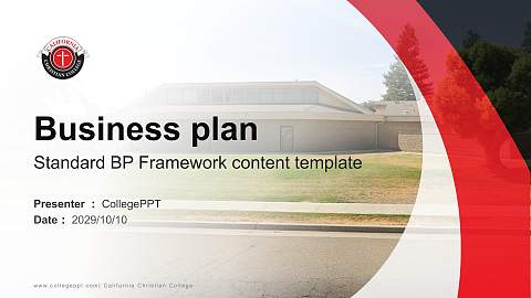 California Christian College Competition/Entrepreneurship Contest PPT Template