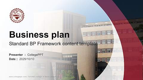 Calumet College of Saint Joseph Competition/Entrepreneurship Contest PPT Template