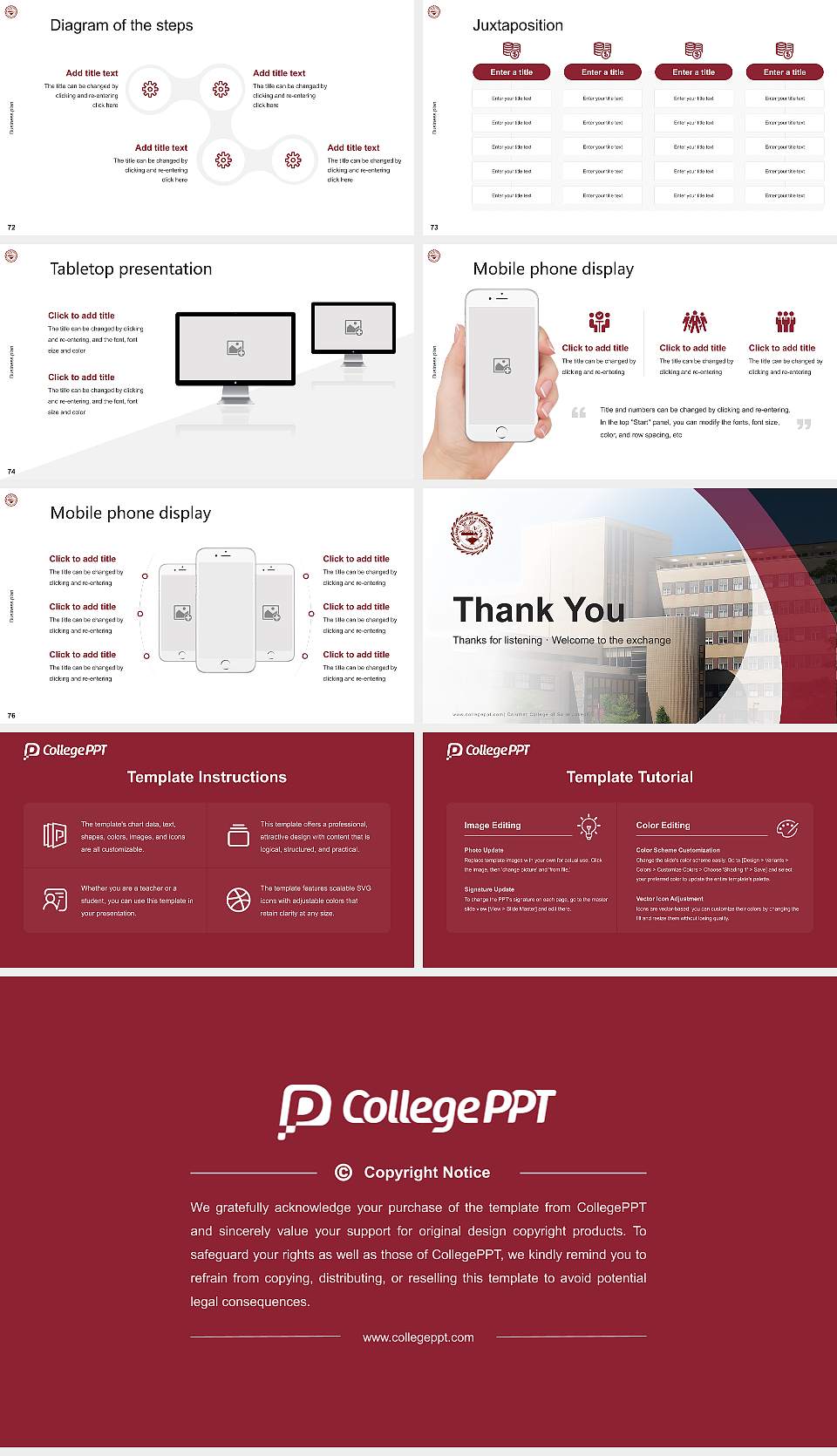 Calumet College of Saint Joseph Competition/Entrepreneurship Contest PPT Template16:9 ratio PPT effect preview image9
