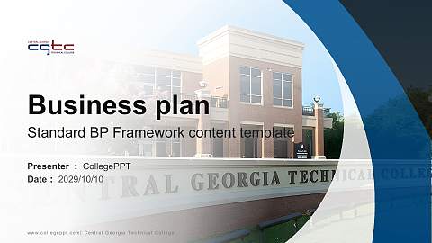 Central Georgia Technical College Competition/Entrepreneurship Contest PPT Template