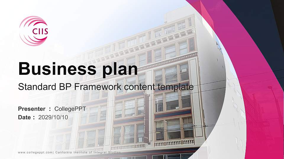 California Institute of Integral Studies Competition/Entrepreneurship Contest PPT Template16:9 ratio PPT effect preview image