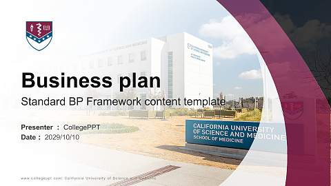California University of Science and Medicine Competition/Entrepreneurship Contest PPT Template