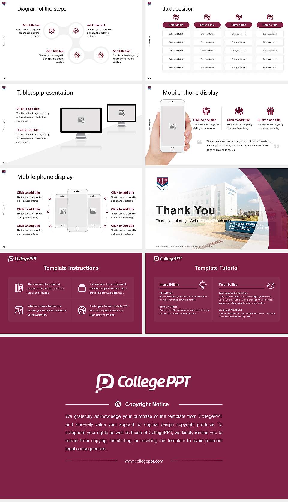 California University of Science and Medicine Competition/Entrepreneurship Contest PPT Template16:9 ratio PPT effect preview image9