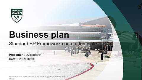 California Polytechnic State University-San Luis Obispo Competition/Entrepreneurship Contest PPT Template