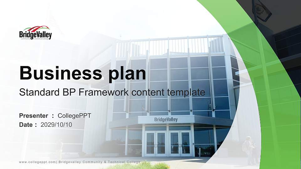 Bridgevalley Community & Technical College Competition/Entrepreneurship Contest PPT Template16:9 ratio PPT effect preview image