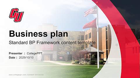 Caldwell University Competition/Entrepreneurship Contest PPT Template