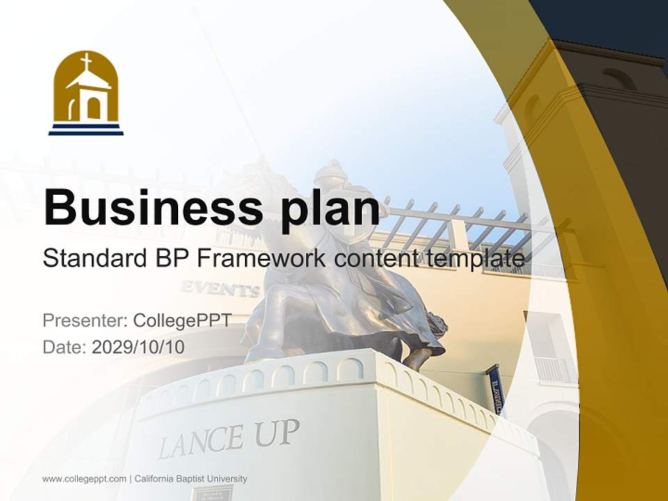 California Baptist University Competition/Entrepreneurship Contest PPT Template4:3 ratio PPT effect preview image9