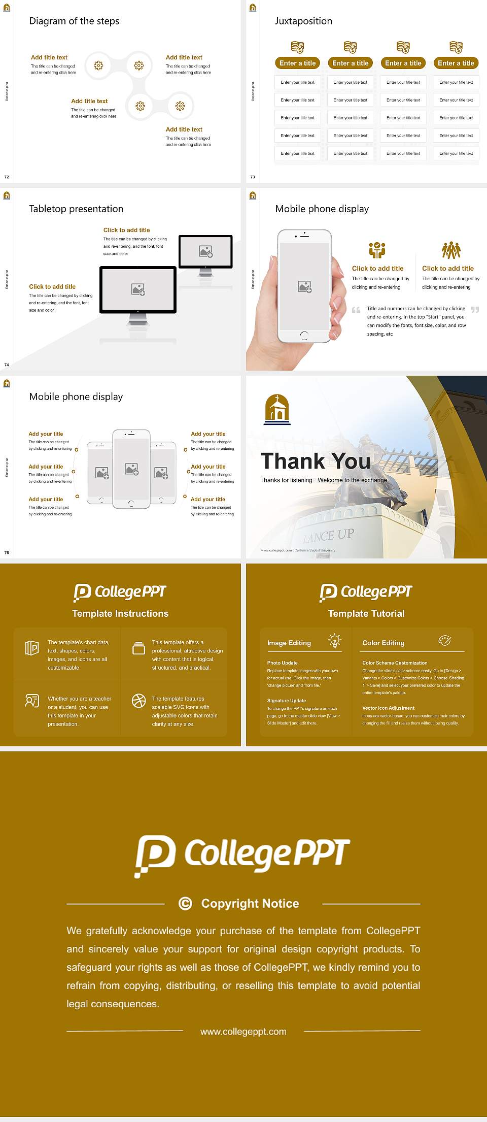 California Baptist University Competition/Entrepreneurship Contest PPT Template4:3 ratio PPT effect preview image9