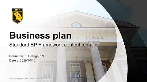 Cedar Crest College Competition/Entrepreneurship Contest PPT Template