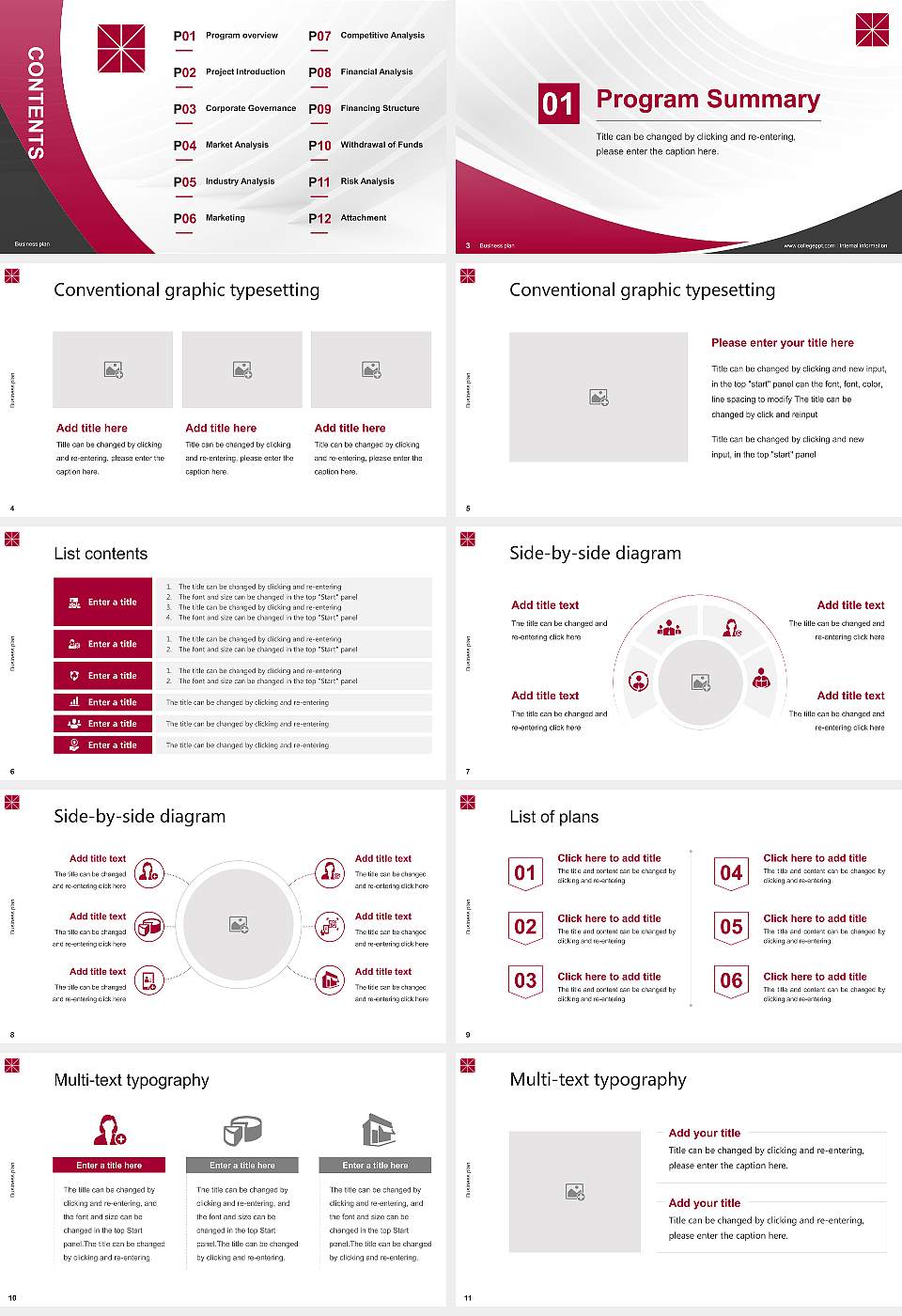 Chapman University Competition/Entrepreneurship Contest PPT Template16:9 ratio PPT effect preview image2