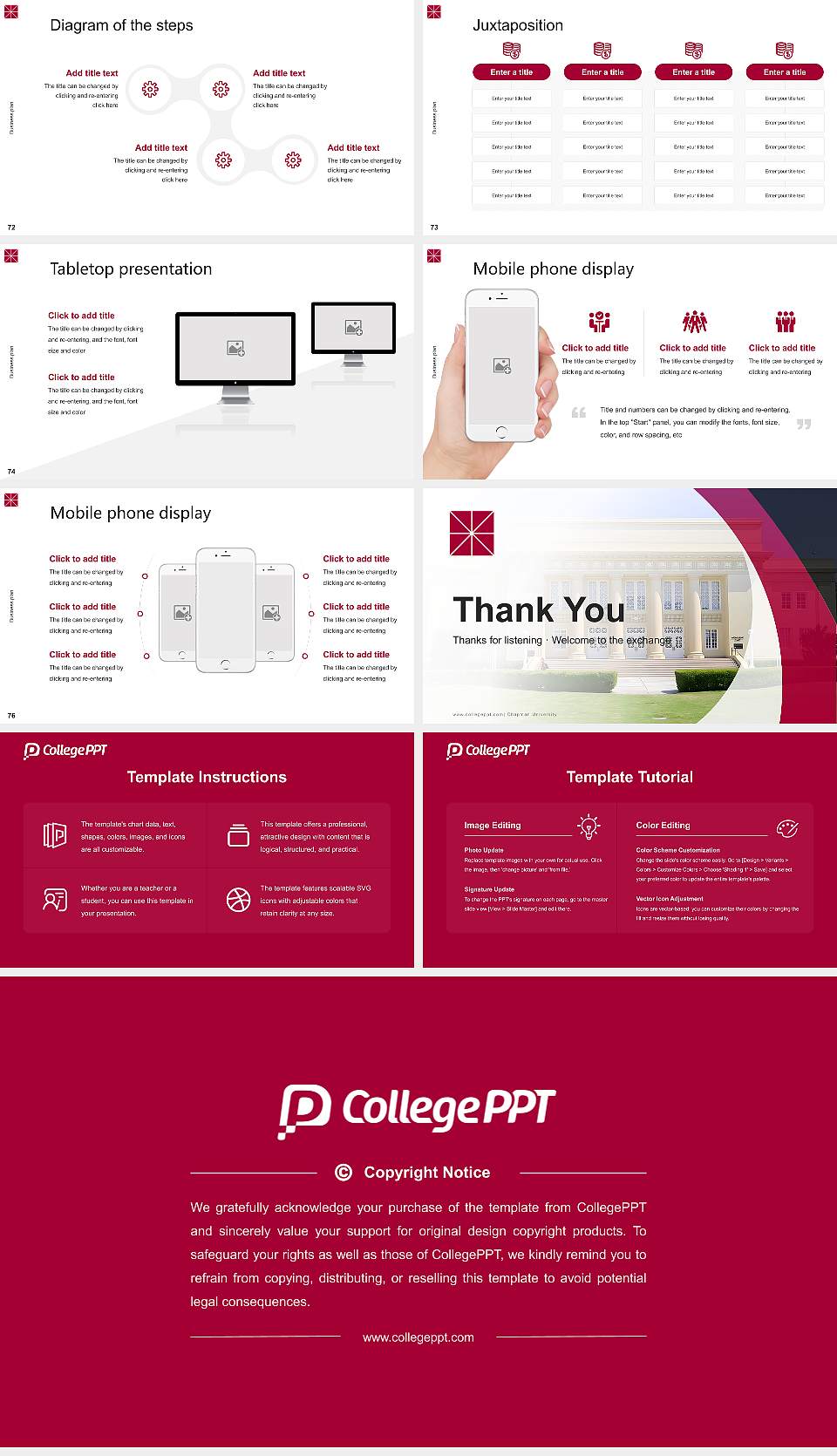 Chapman University Competition/Entrepreneurship Contest PPT Template16:9 ratio PPT effect preview image9