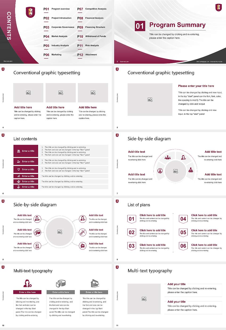 Central State University Competition/Entrepreneurship Contest PPT Template16:9 ratio PPT effect preview image2