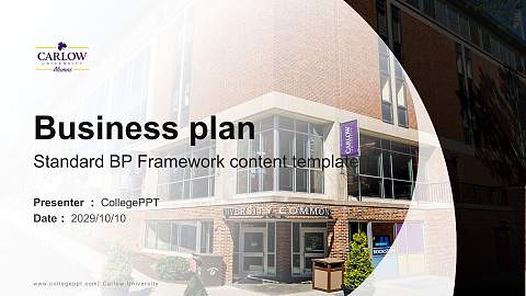 Carlow University Competition/Entrepreneurship Contest PPT Template