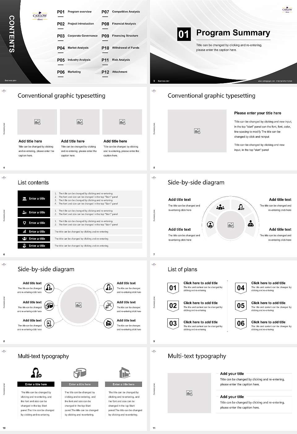 Carlow University Competition/Entrepreneurship Contest PPT Template16:9 ratio PPT effect preview image2