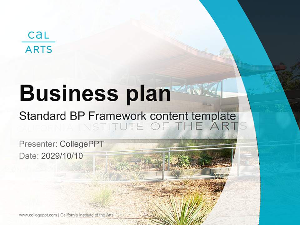 California Institute of the Arts Competition/Entrepreneurship Contest PPT Template4:3 ratio PPT effect preview image9