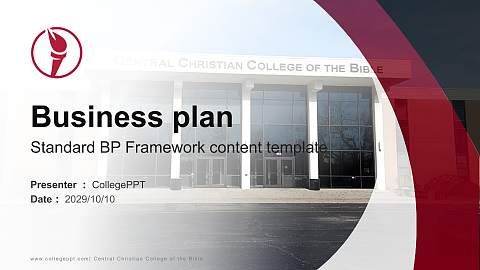 Central Christian College of the Bible Competition/Entrepreneurship Contest PPT Template