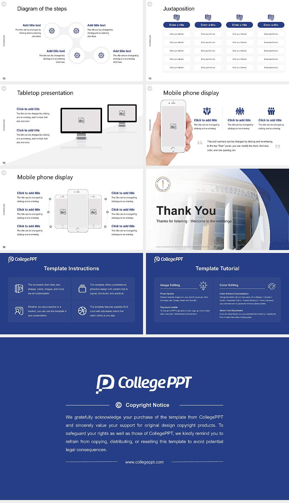 Burrell College of Osteopathic Medicine Competition/Entrepreneurship Contest PPT Template16:9 ratio PPT effect preview image9