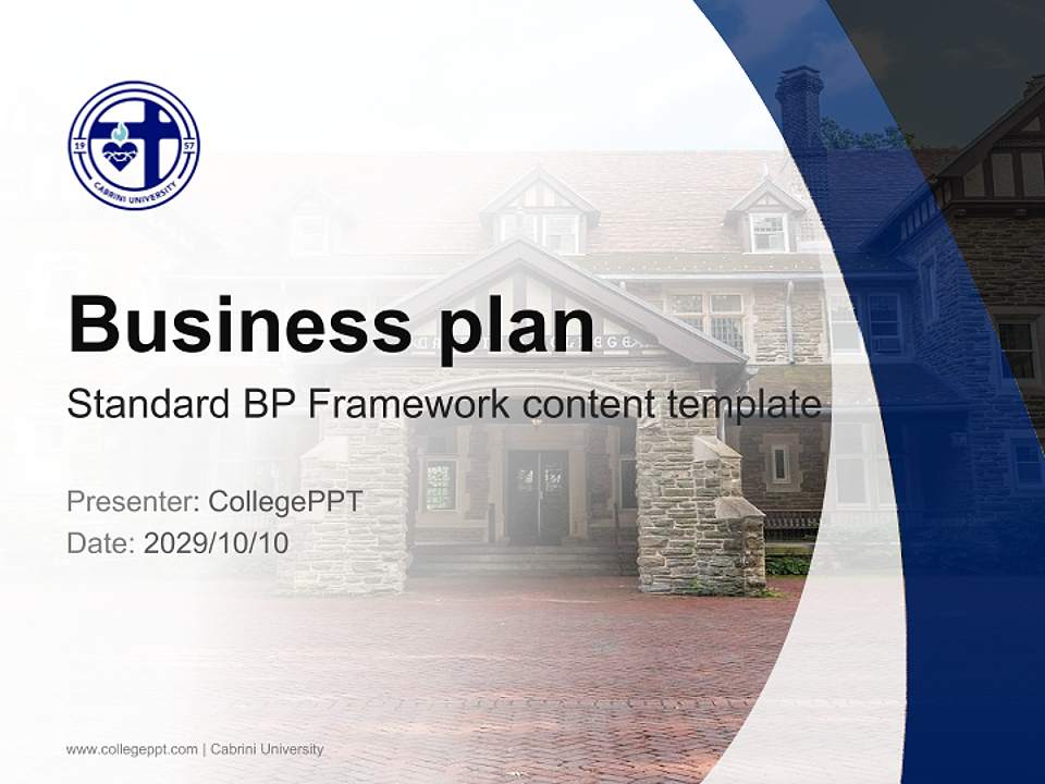 Cabrini University Competition/Entrepreneurship Contest PPT Template4:3 ratio PPT effect preview image9