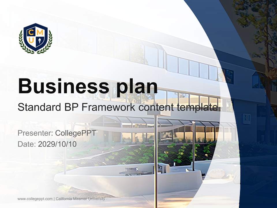 California Miramar University Competition/Entrepreneurship Contest PPT Template4:3 ratio PPT effect preview image9