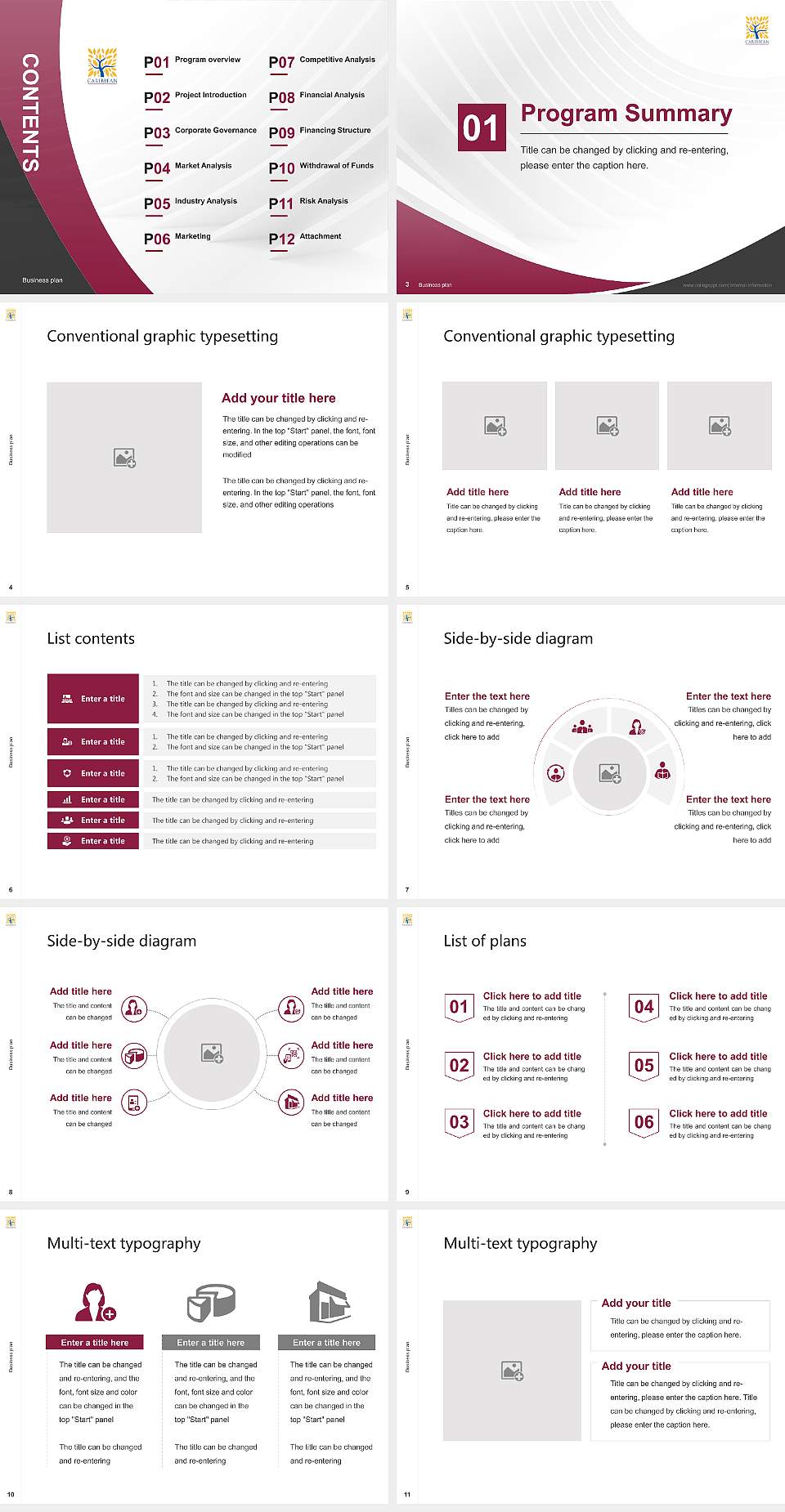 Caribbean University-Carolina Competition/Entrepreneurship Contest PPT Template4:3 ratio PPT effect preview image2