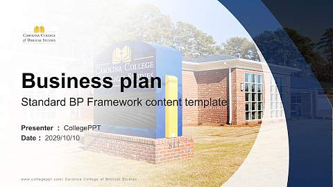 Carolina College of Biblical Studies Competition/Entrepreneurship Contest PPT Template
