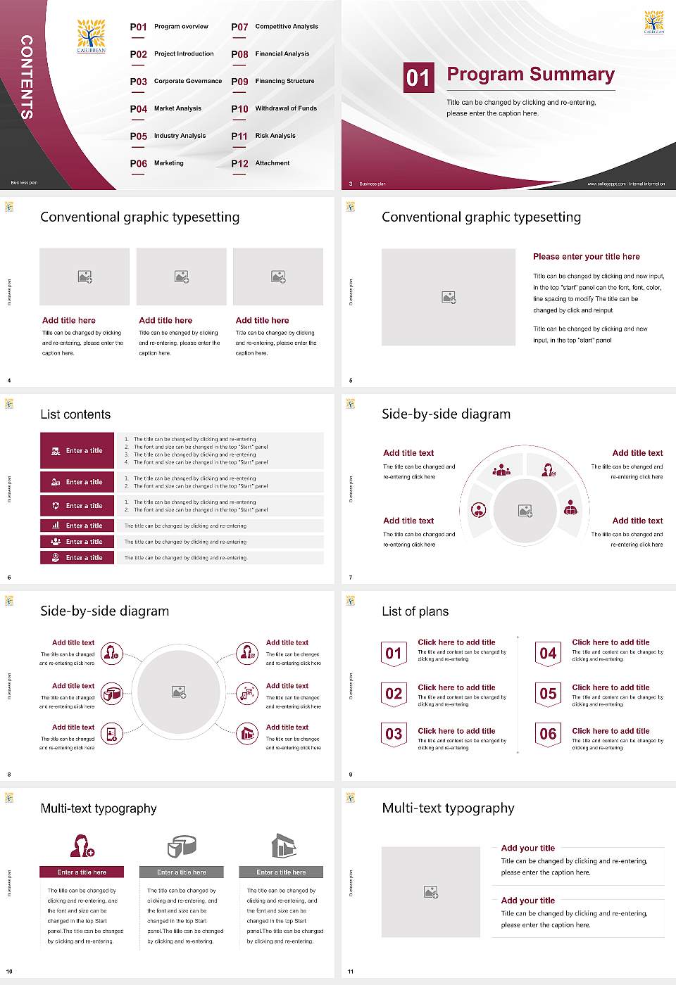 Caribbean University-Carolina Competition/Entrepreneurship Contest PPT Template16:9 ratio PPT effect preview image2
