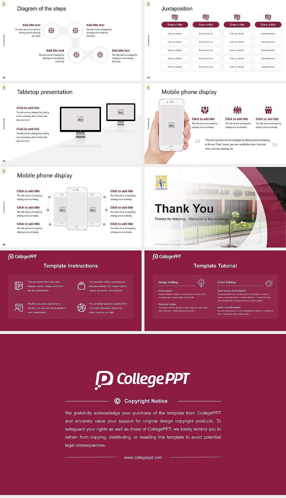 Caribbean University-Carolina Competition/Entrepreneurship Contest PPT Template16:9 ratio PPT effect preview image9