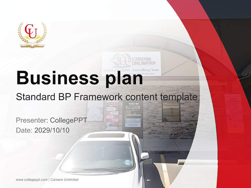 Careers Unlimited Competition/Entrepreneurship Contest PPT Template4:3 ratio PPT effect preview image9