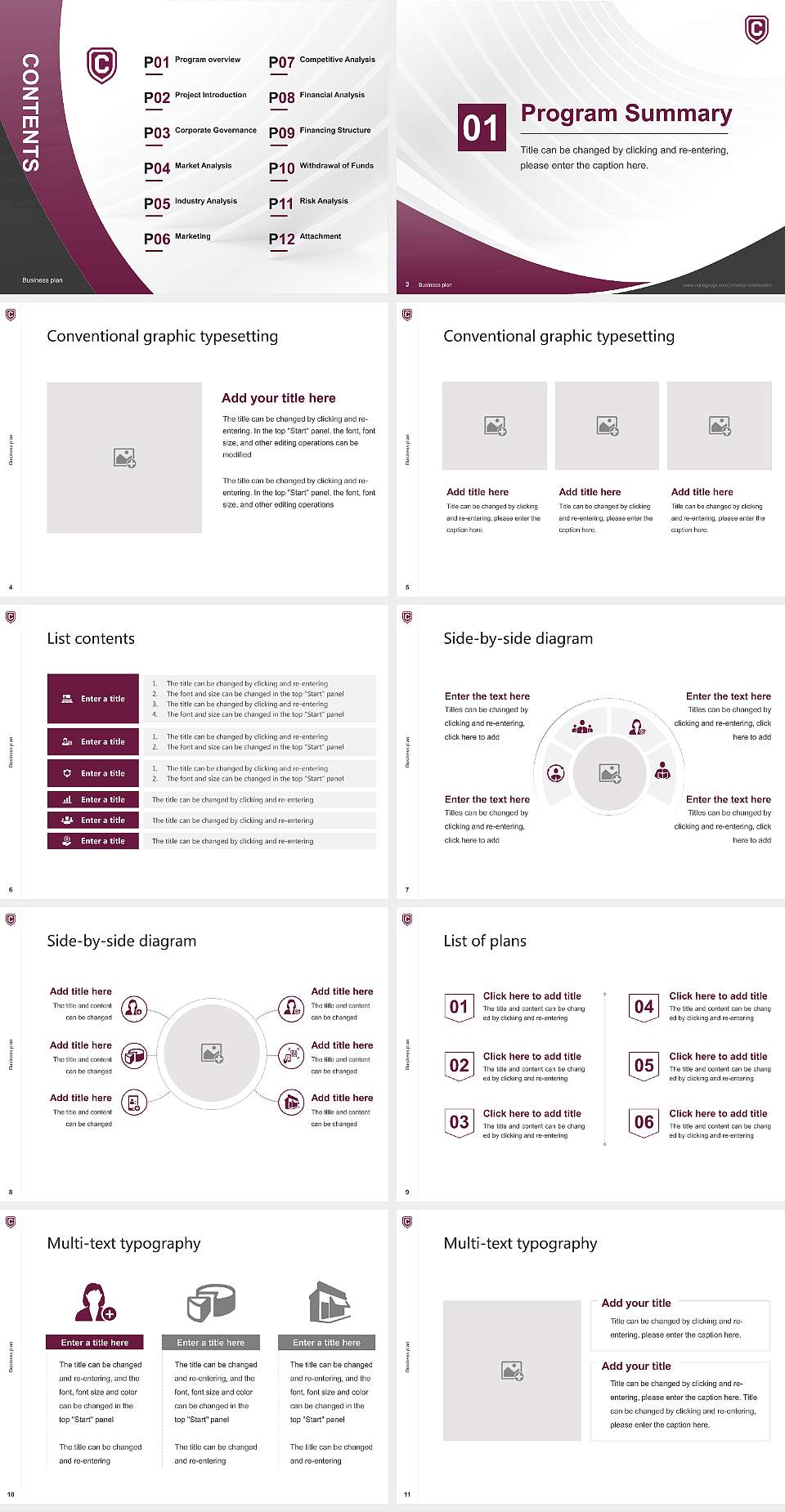Concordia College at Moorhead Competition/Entrepreneurship Contest PPT Template4:3 ratio PPT effect preview image2