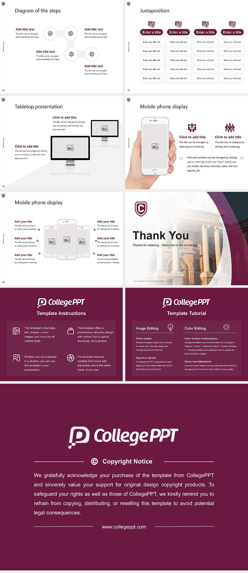 Concordia College at Moorhead Competition/Entrepreneurship Contest PPT Template4:3 ratio PPT effect preview image9