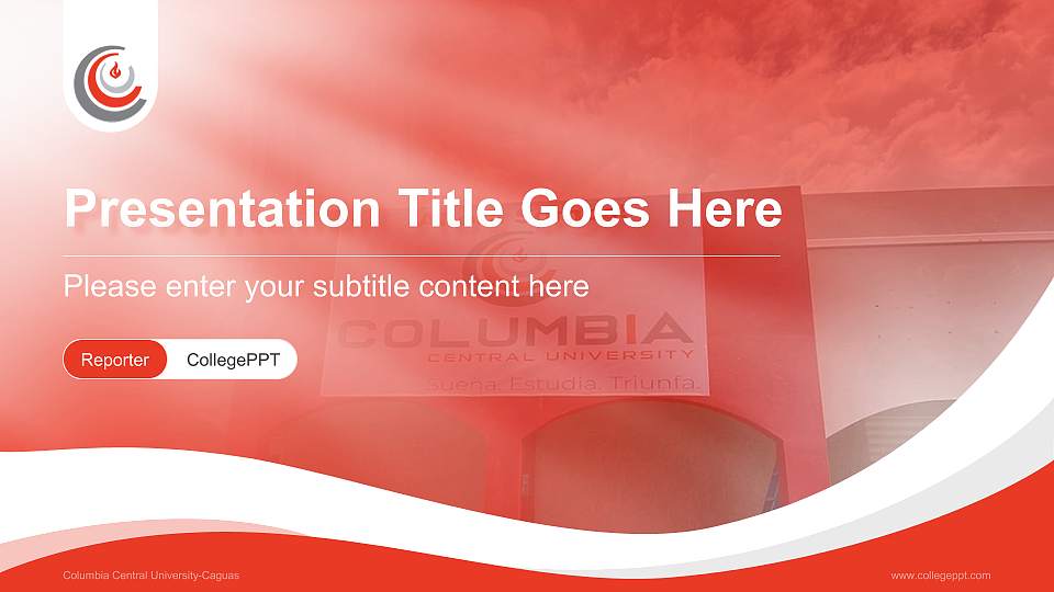 Columbia Central University-Caguas Lecture Sharing and Networking Event PPT Template16:9 ratio PPT effect preview image