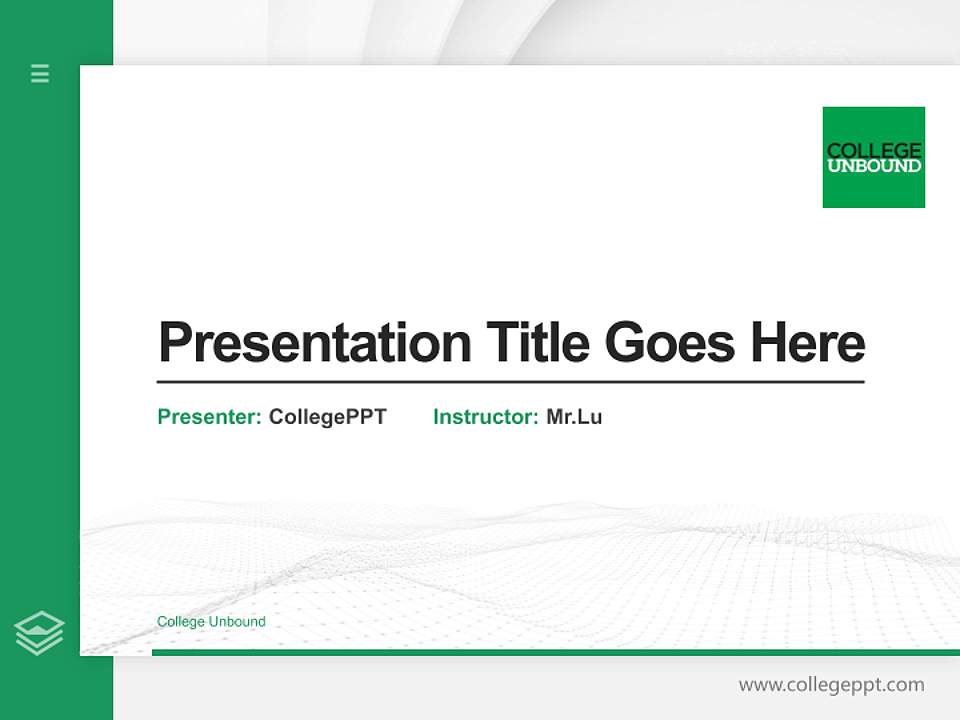 College Unbound Thesis Proposal/Graduation Defense PPT Template4:3 ratio PPT effect preview image5