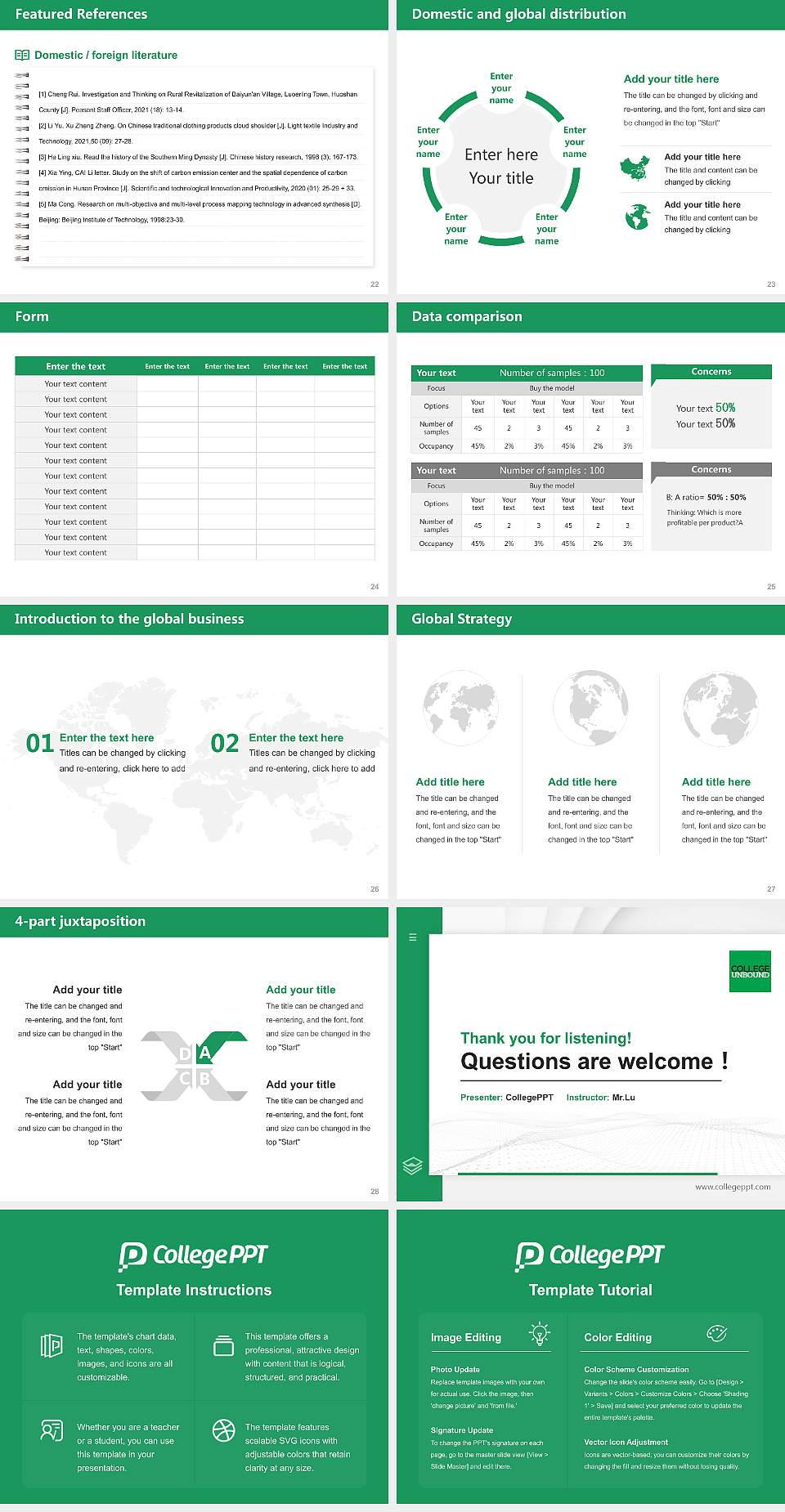 College Unbound Thesis Proposal/Graduation Defense PPT Template4:3 ratio PPT effect preview image4