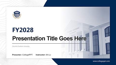 Columbia Southern University Academic Presentation/Research Findings Report PPT Template