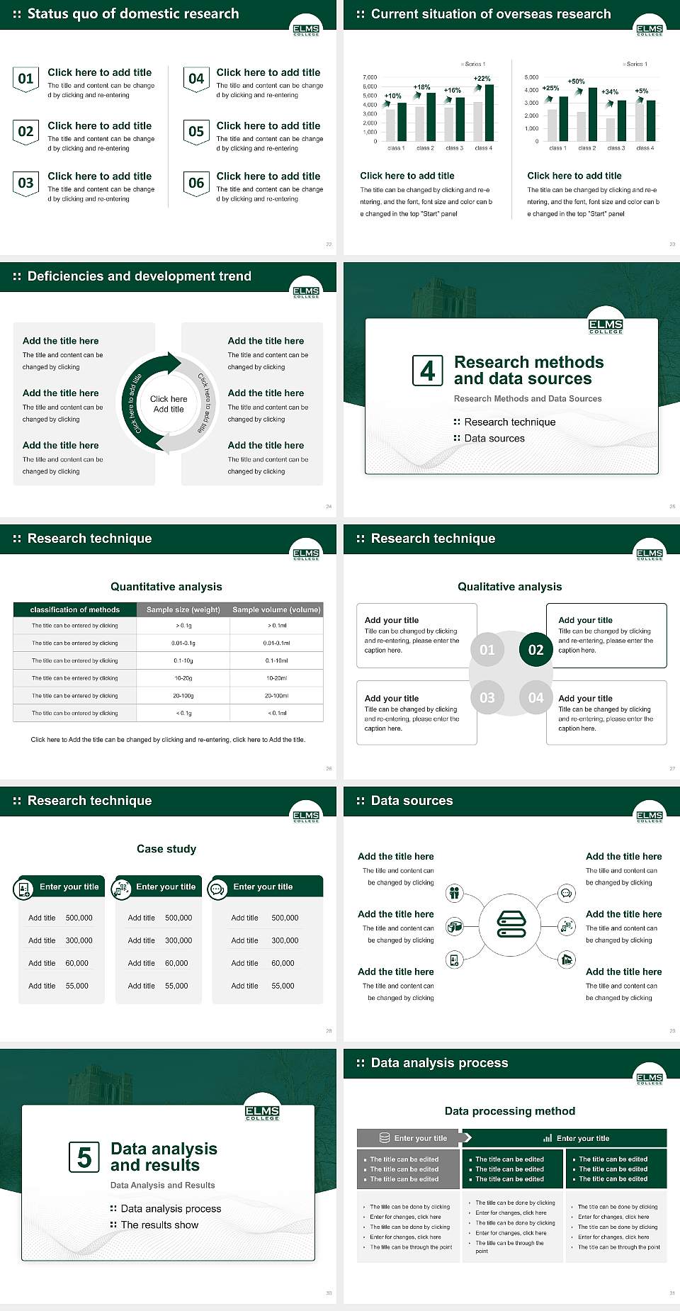 Elms College Graduation Thesis Defense PPT Template4:3 ratio PPT effect preview image4