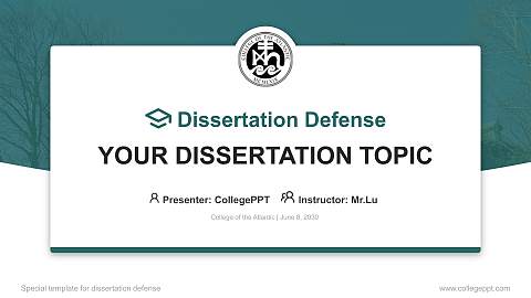 College of the Atlantic Graduation Thesis Defense PPT Template