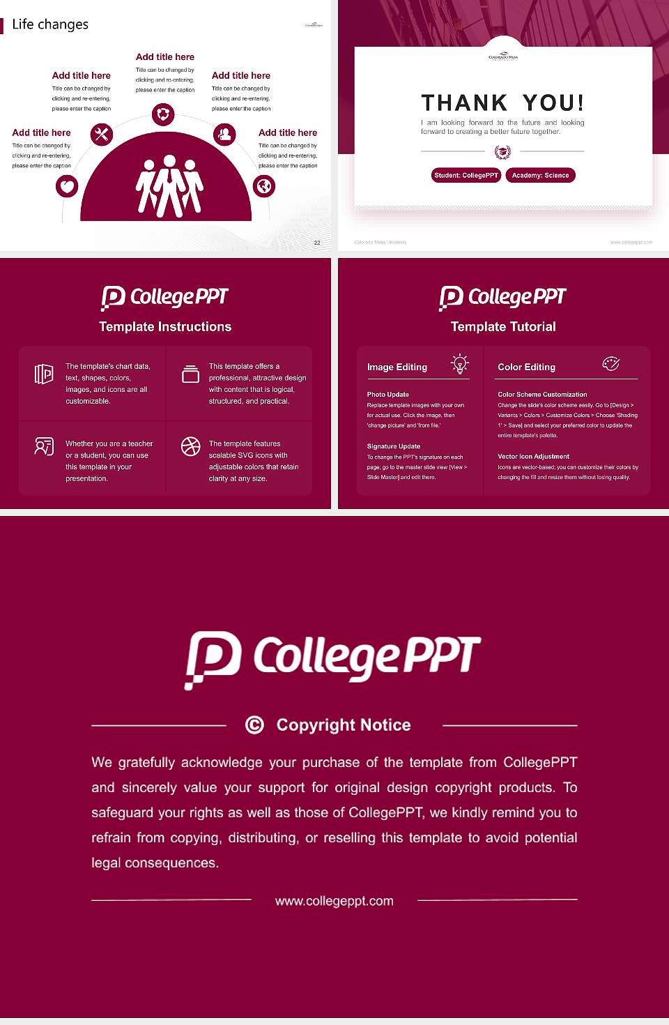 Colorado Mesa University National Scholarship Defense PPT Template4:3 ratio PPT effect preview image4