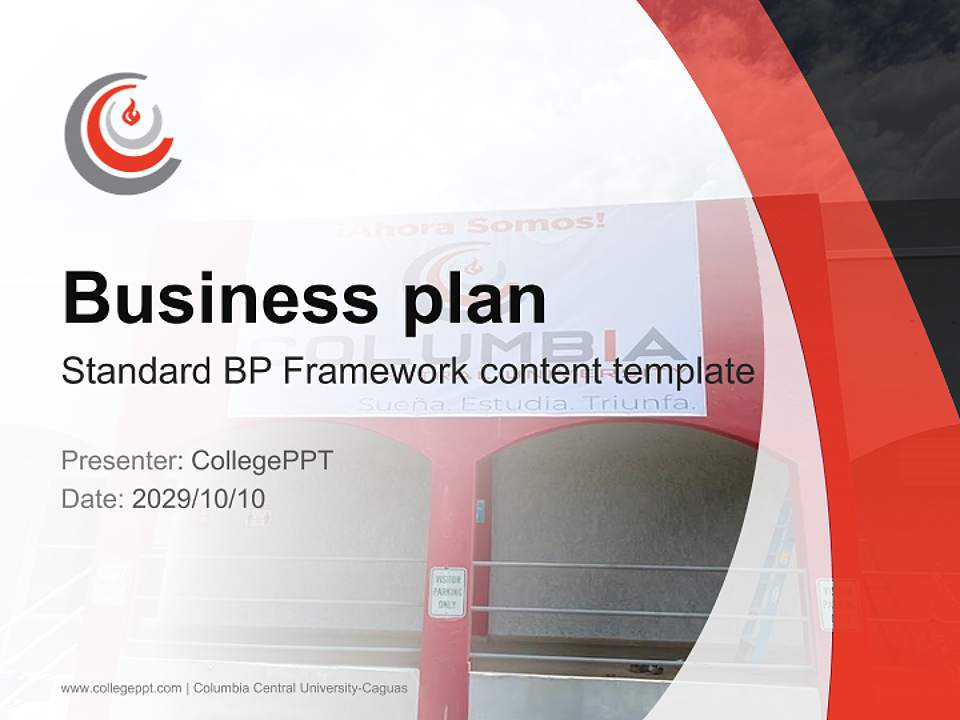 Columbia Central University-Caguas Competition/Entrepreneurship Contest PPT Template4:3 ratio PPT effect preview image9