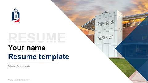 Columbus State University Resume PPT Template