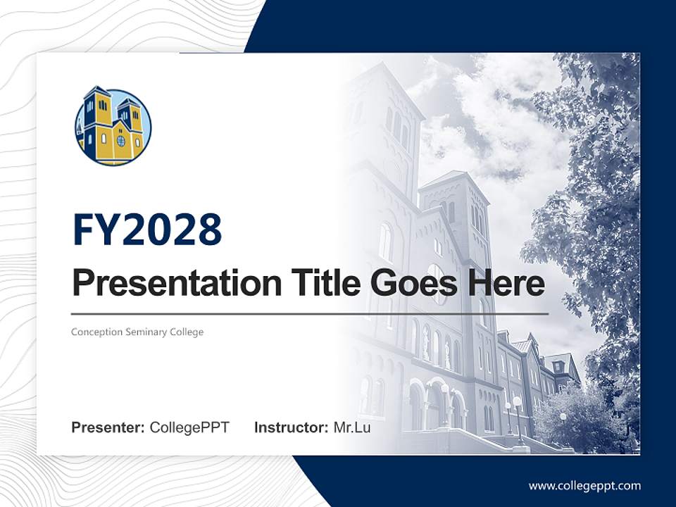 Conception Seminary College Academic Presentation/Research Findings Report PPT Template4:3 ratio PPT effect preview image5