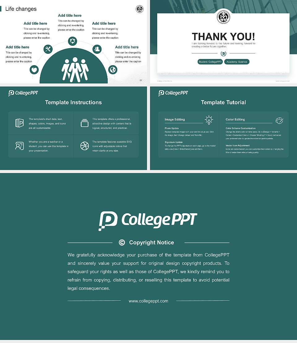 College of the Atlantic National Scholarship Defense PPT Template16:9 ratio PPT effect preview image4
