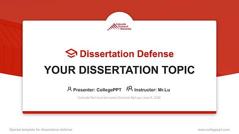 Colorado Technical University-Colorado Springs Graduation Thesis Defense PPT Template