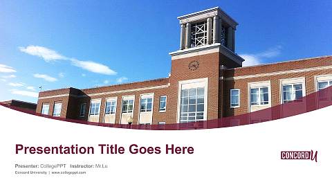 Concord University Course/Courseware Creation PPT Template